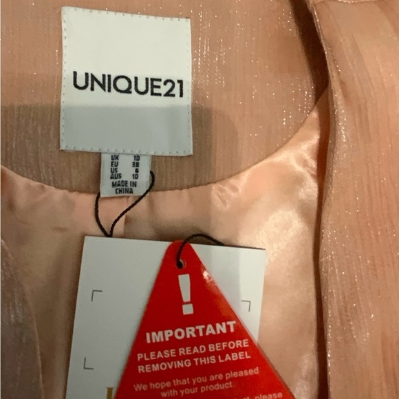 Unique21 🌸Tailored🌸 Shimmer Mini Blazer Dress - SZ 6 - Picture 11 of 16